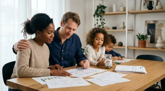 Décision financière familiale autour de l'épargne logement et du projet immobilier