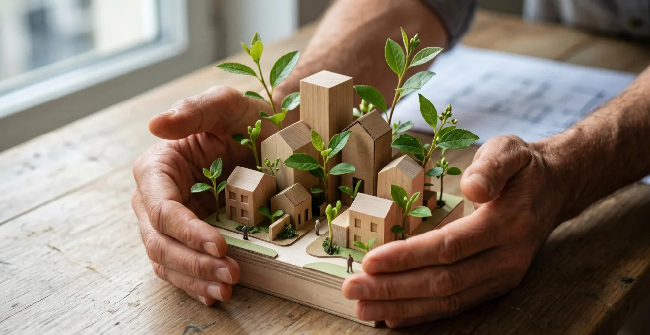 Concept de finance solidaire et d'épargne responsable pour l'emploi et le logement