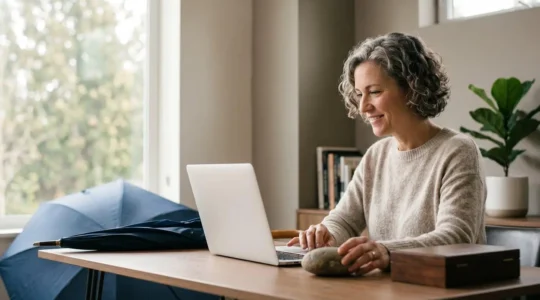 Travailleur indépendant protégeant son activité professionnelle et sa famille